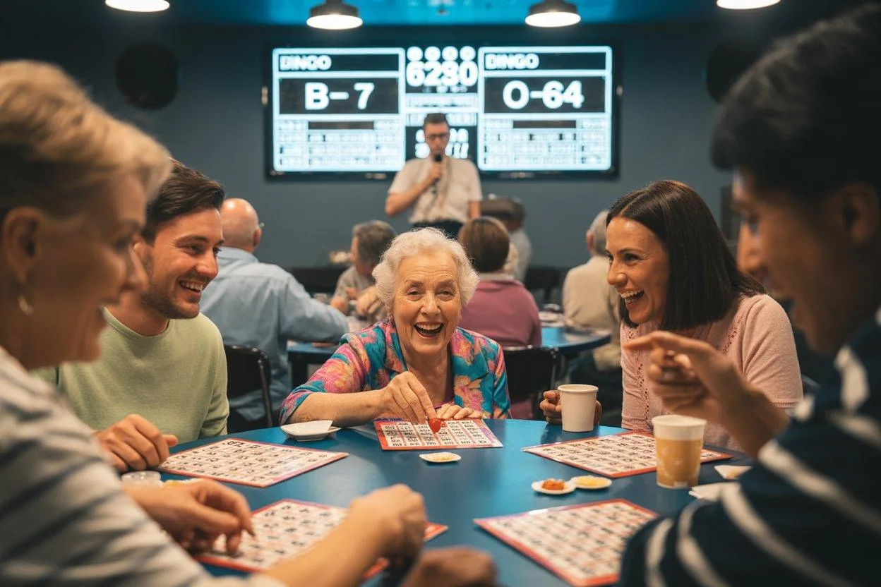 Modern bingo gaming room