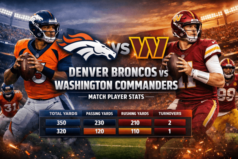 denver broncos vs washington commanders match player stats