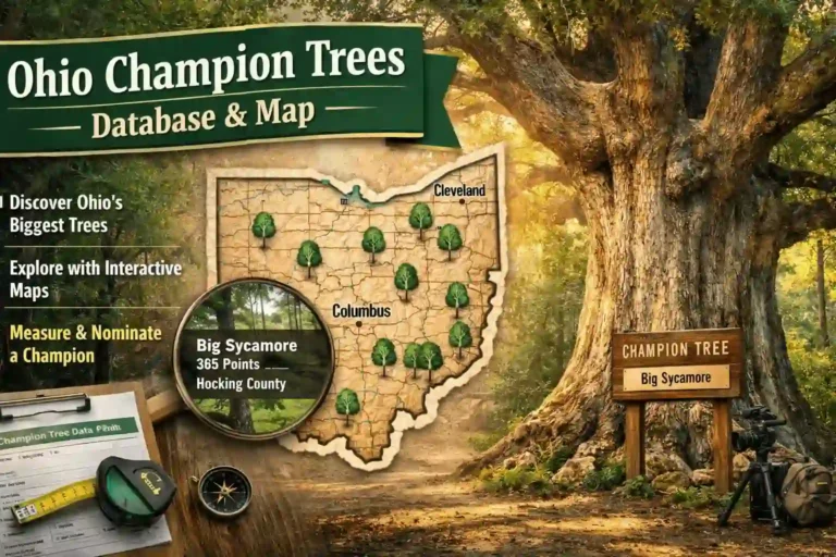 ohio champion trees database ohio champion trees map