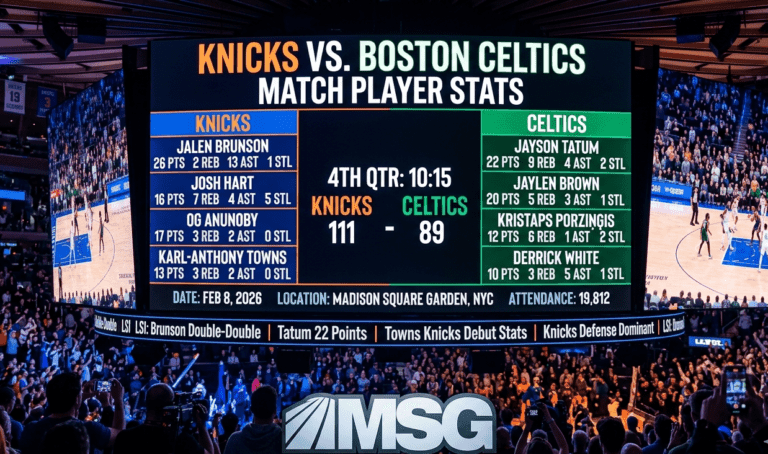 knicks vs boston celtics match player stats