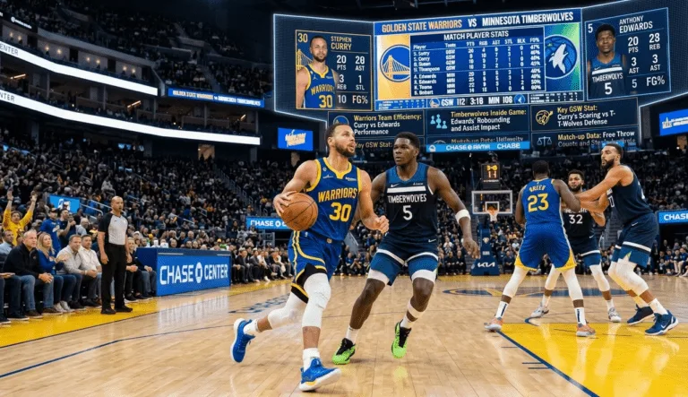 golden state warriors vs timberwolves match player stats