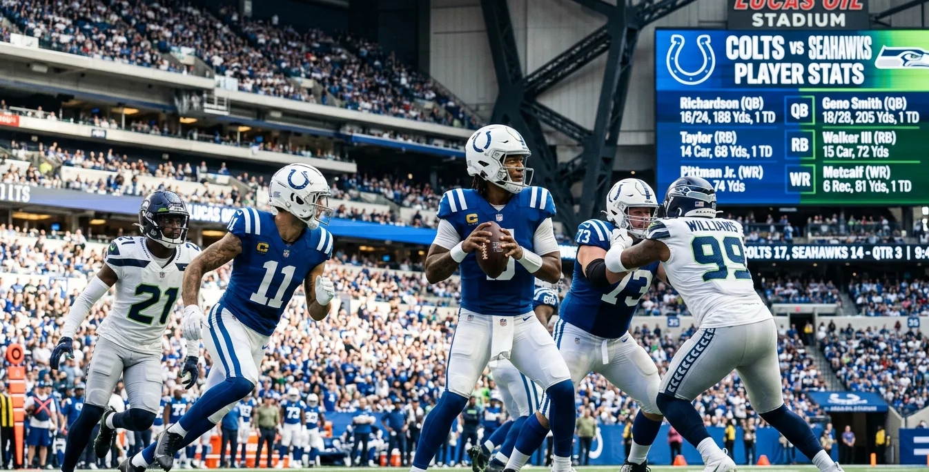 colts vs seahawks match player stats