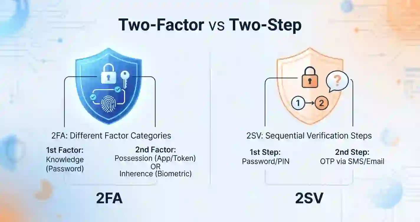 what is two factor vs two step