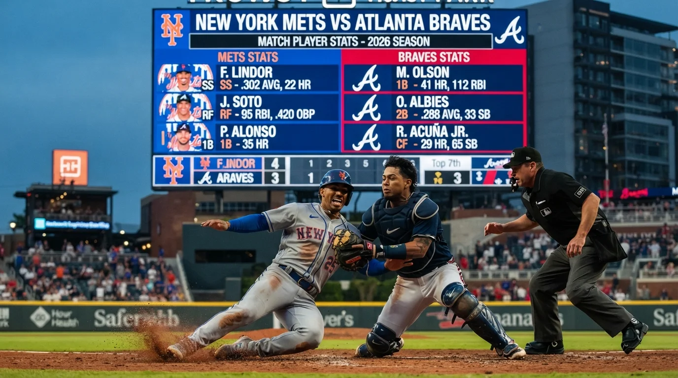 New York Mets vs Atlanta Braves Match Player Stats