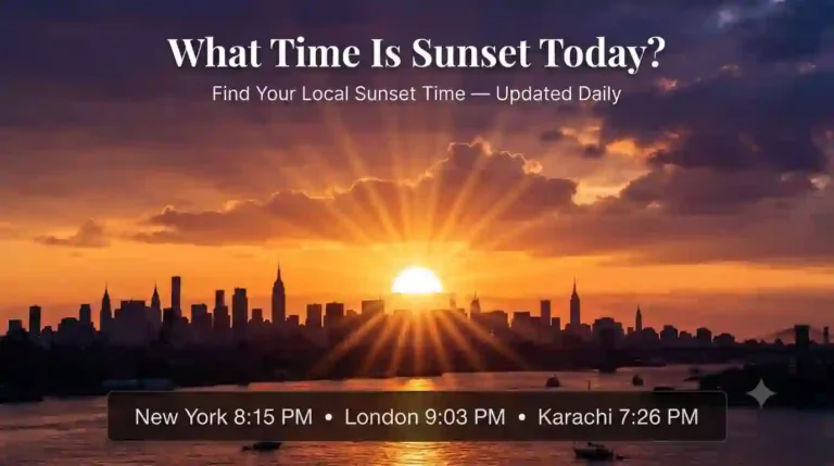 what time is sunset